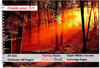 Family store ID-R22 A3 Sketch Pad Sketch Pad(24 Sheets)