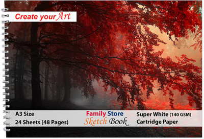 Family store ID-R13 A3 Sketch Pad Sketch Pad(24 Sheets)
