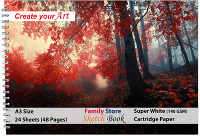 Family store ID-R28 A3 Sketch Pad Sketch Pad(24 Sheets)