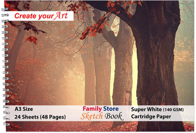 Family store ID-R11 A3 Sketch Pad Sketch Pad(24 Sheets)