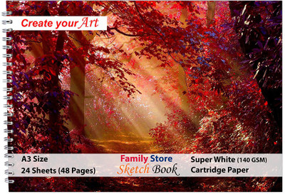 Family store ID-R01 A3 Sketch Pad Sketch Pad(24 Sheets)