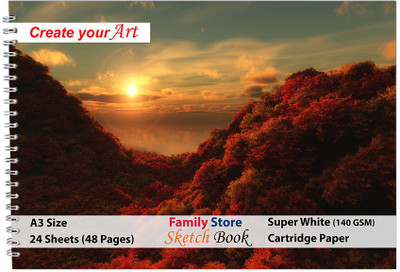 Family store ID-R30 A3 Sketch Pad Sketch Pad(24 Sheets)