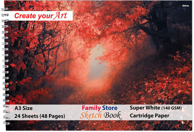 Family store ID-R23 A3 Sketch Pad Sketch Pad(24 Sheets)