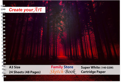 Family store ID-R14 A3 Sketch Pad Sketch Pad(24 Sheets)