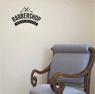 amazinghubsolution 58 cm a-barber-12 Self Adhesive Sticker(Pack of 1)