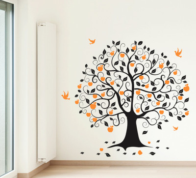 Littlebuds 130 cm Apple Tree Removable Sticker(Pack of 1)
