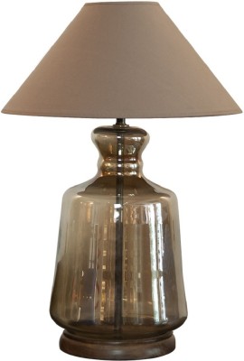 Kapoor E Illuminations Glass and Wood table Lamp Table Lamp(47 cm, Multicolor)