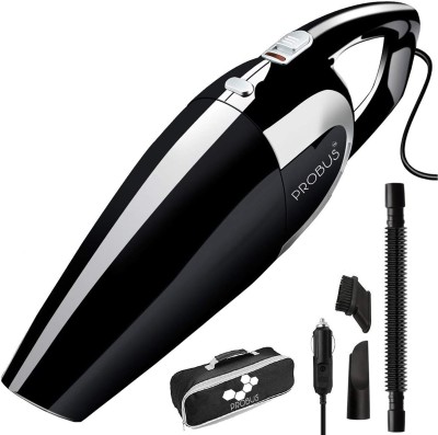 Probus 12V High Power Wet & Dry Portable Handheld Car Vacuum Cleaner with 4.5M Power Cord Car Vacuum Cleaner (Black)