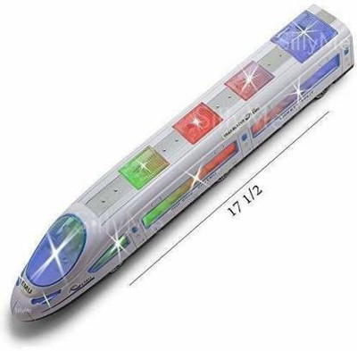 Kidz N Toys Bump and Go High Speed Bullet Train Toy - 3D Lighting and Musical Fun Sounds(Multicolor)