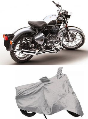 THE REAL ARV Two Wheeler Cover for Royal Enfield(Classic 500, Silver)