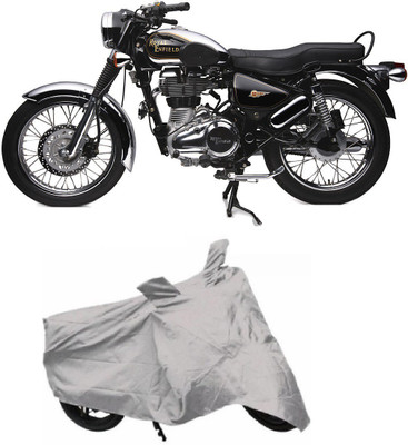 THE REAL ARV Two Wheeler Cover for Royal Enfield(Bullet 350, Silver)