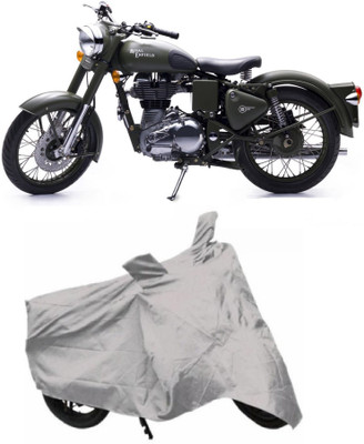THE REAL ARV Two Wheeler Cover for Royal Enfield(Classic 500, Silver)