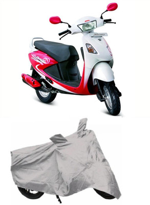 THE REAL ARV Two Wheeler Cover for Hero(Pleasure, Silver)