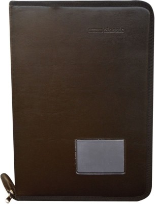 kittu Faux leather File folder(Set Of 1, Pure Black)