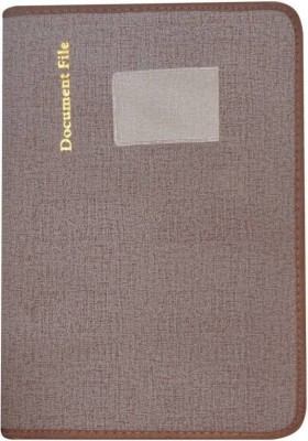 kittu faux leather file folder(Set Of 1, Brown)