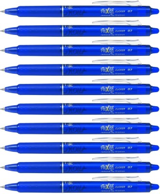 PILOT Frixion Roller Ball Pen(Pack of 10, Ink Color - Blue)