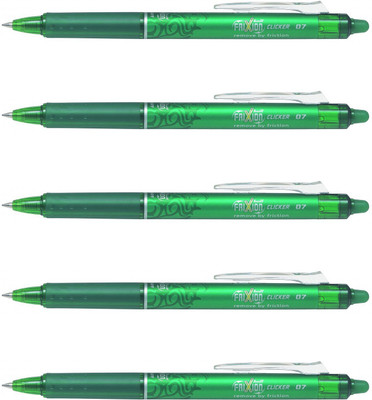 PILOT Frixion Roller Ball Pen(Pack of 5, Ink Color - Green)