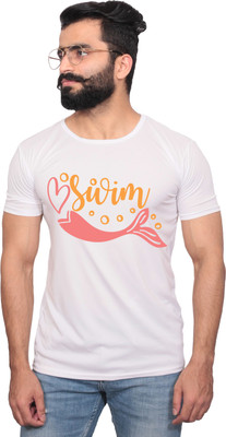 NITYANAND CREATIONS Conversational Men Round Neck Multicolor T-Shirt