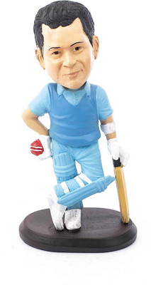 AweStuffs Sachin Tendulkar Car Decoration Bobblehead Action Figure(Blue)