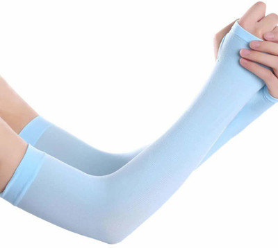 VT VIRTUE TRADERS Cotton Arm Sleeve For Men & Women(L, Blue)