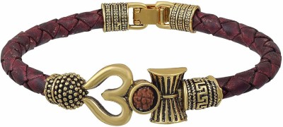 maa creation Metal, Copper, Leather Gold-plated Kada