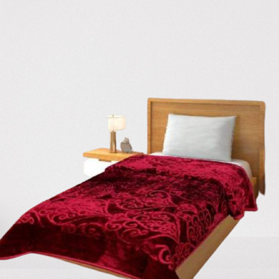 Changers Solid Double AC Blanket for  Mild Winter(Woollen Blend, Maroon)