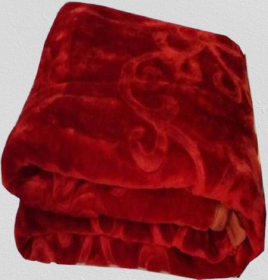 BLAN STAR Self Design Double AC Blanket for  Heavy Winter(Polyester, Maroon)