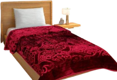 BLAN STAR Self Design Double AC Blanket for  Heavy Winter(Polyester, Maroon)