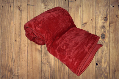 Changers Solid Double AC Blanket for  Mild Winter(Woollen Blend, Maroon)