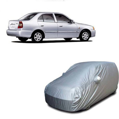 RPSENTTERPR Car Cover For Hyundai Accent Viva (With Mirror Pockets)(Silver, For 2020 Models)