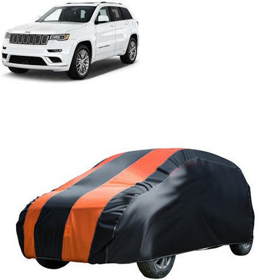 MotohunK Car Cover For Jeep Grand Cherokee (Without Mirror Pockets)(Orange, Black)