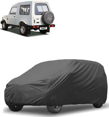 QualityBeast Car Cover For Maruti Suzuki Gypsy MG-410 (Without Mirror Pockets)(Black)