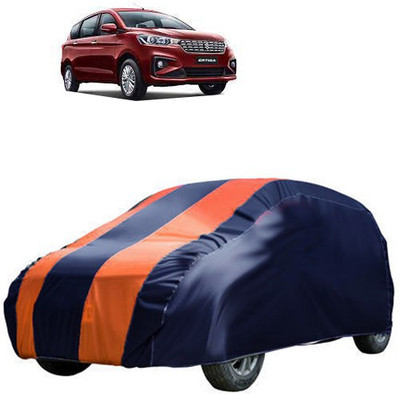 QualityBeast Car Cover For Maruti Suzuki Ertiga (Without Mirror Pockets)(Blue, Orange)