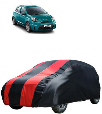 MotohunK Car Cover For Nissan Micra (Without Mirror Pockets)(Red, Black)