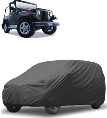 QualityBeast Car Cover For Mahindra Thar (Without Mirror Pockets)(Black)