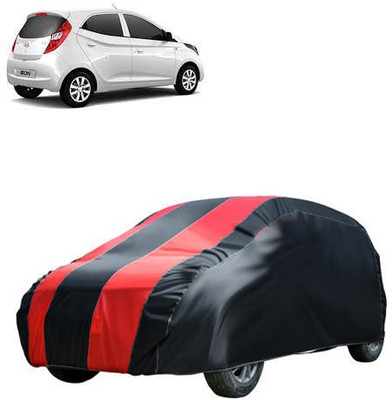 MotohunK Car Cover For Hyundai Eon (Without Mirror Pockets)(Red, Black)