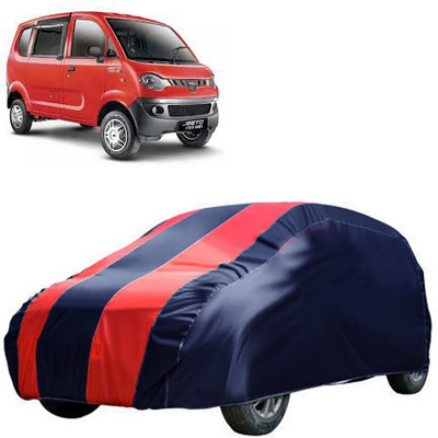 QualityBeast Car Cover For Mahindra Jeeto (Without Mirror Pockets)(Blue, Red)