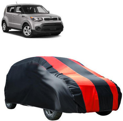 MotohunK Car Cover For Kia Soul (Without Mirror Pockets)(Maroon, Black)