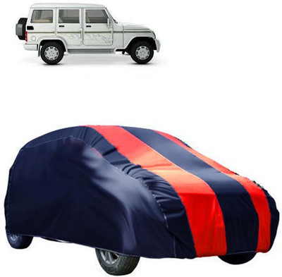 QualityBeast Car Cover For Mahindra Bolero (Without Mirror Pockets)(Blue, Maroon)