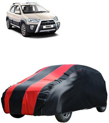 QualityBeast Car Cover For Toyota Etios Cross (Without Mirror Pockets)(Red, Black)