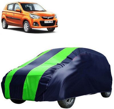 QualityBeast Car Cover For Maruti Suzuki Alto K10 (Without Mirror Pockets)(Blue, Green)
