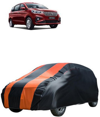 QualityBeast Car Cover For Maruti Suzuki Ertiga (Without Mirror Pockets)(Orange, Black)