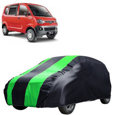 MotohunK Car Cover For Mahindra Jeeto (Without Mirror Pockets)(Green, Black)