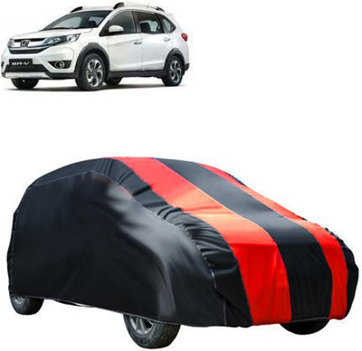 MotohunK Car Cover For Honda BRV (Without Mirror Pockets)(Maroon, Black)