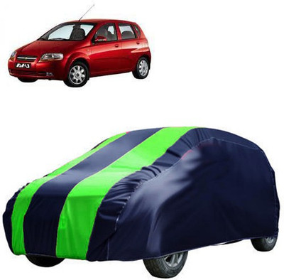 QualityBeast Car Cover For Chevrolet Aveo Uva (Without Mirror Pockets)(Blue, Green)