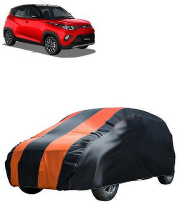 MotohunK Car Cover For Mahindra KUV100 (Without Mirror Pockets)(Orange, Black)