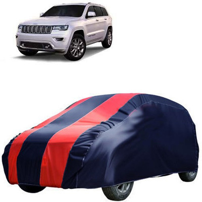 QualityBeast Car Cover For Mahindra Jeep (Without Mirror Pockets)(Blue, Red)