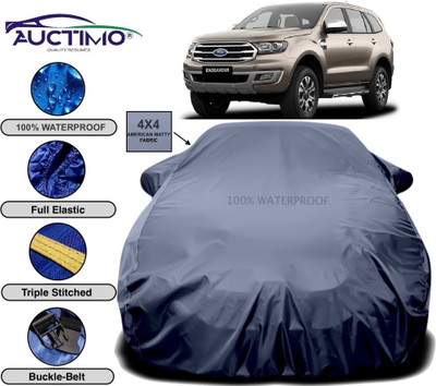 AUCTIMO Car Cover For Ford Endeavour (With Mirror Pockets)(Grey)