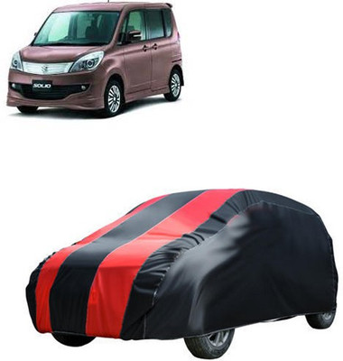 MotohunK Car Cover For Maruti Suzuki Universal For Car (Without Mirror Pockets)(Red, Black)