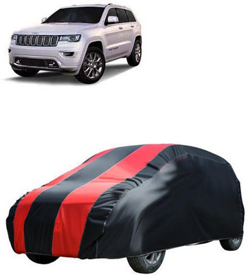 MotohunK Car Cover For Mahindra Jeep (Without Mirror Pockets)(Red, Black)
